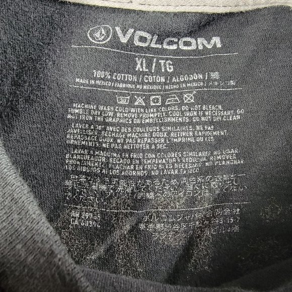 Volcom Peace Is Progress Mens XL Black Short Sleeve Tshirt Casual Outdoors Comfo - Picture 4 of 8